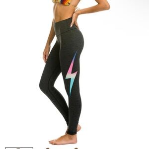 NWT Aviator Nation Lightning Bolt Leggings